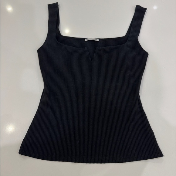 Reformation Tops - Reformation Ossie Knit Tank - Black Ribbed - size medium
